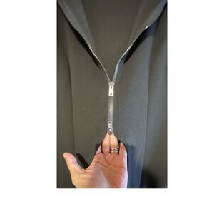 NWOT ELEGANT AND TRENDY LIGHTWEIGHT JACKET OR DRESS WITH HALF ZIPPER AND HOOD!